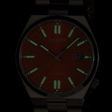 Buy Shop Citizen Tsuyosa Automatic Orange Dial Silver Steel Strap Watch For Men - NJ0151-88Z USA Online