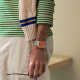 Buy Shop Citizen Tsuyosa Automatic Orange Dial Silver Steel Strap Watch For Men - NJ0151-88Z USA Online