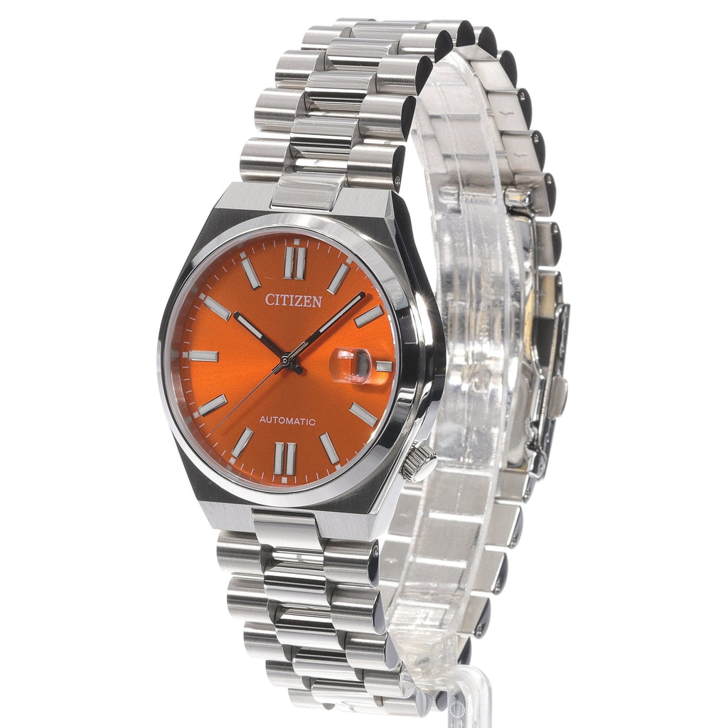 Buy Shop Citizen Tsuyosa Automatic Orange Dial Silver Steel Strap Watch For Men - NJ0151-88Z USA Online