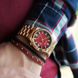 Buy Shop Citizen Tsuyosa Automatic Red Dial Gold Steel Strap Watch For Men - NJ0153-82X USA Online