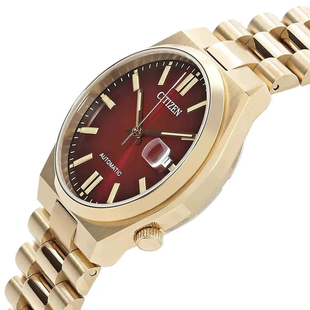 Buy Shop Citizen Tsuyosa Automatic Red Dial Gold Steel Strap Watch For Men - NJ0153-82X USA Online