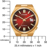 Buy Shop Citizen Tsuyosa Automatic Red Dial Gold Steel Strap Watch For Men - NJ0153-82X USA Online