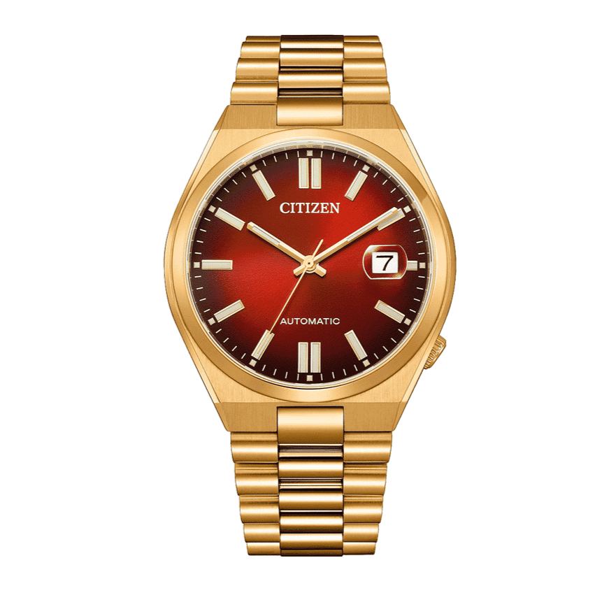 Buy Shop Citizen Tsuyosa Automatic Red Dial Gold Steel Strap Watch For Men - NJ0153-82X USA Online