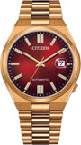 Buy Shop Citizen Tsuyosa Automatic Red Dial Gold Steel Strap Watch For Men - NJ0153-82X USA Online