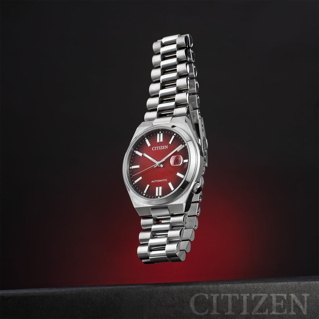 Buy Shop Citizen Tsuyosa Automatic Red Dial Silver Steel Strap Watch For Men - NJ0150-56W USA Online
