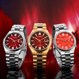 Buy Shop Citizen Tsuyosa Automatic Red Dial Silver Steel Strap Watch For Men - NJ0150-56W USA Online