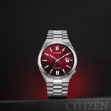Buy Shop Citizen Tsuyosa Automatic Red Dial Silver Steel Strap Watch For Men - NJ0150-56W USA Online