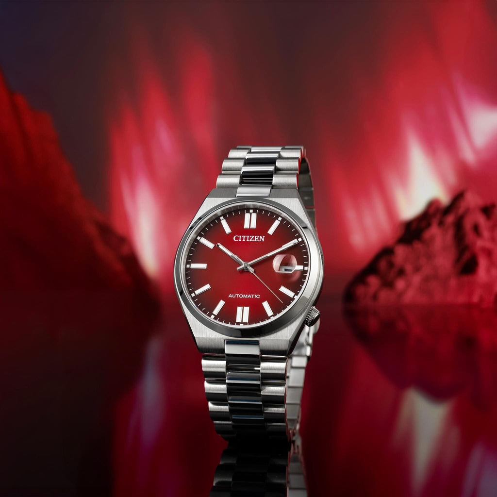 Buy Shop Citizen Tsuyosa Automatic Red Dial Silver Steel Strap Watch For Men - NJ0150-56W USA Online