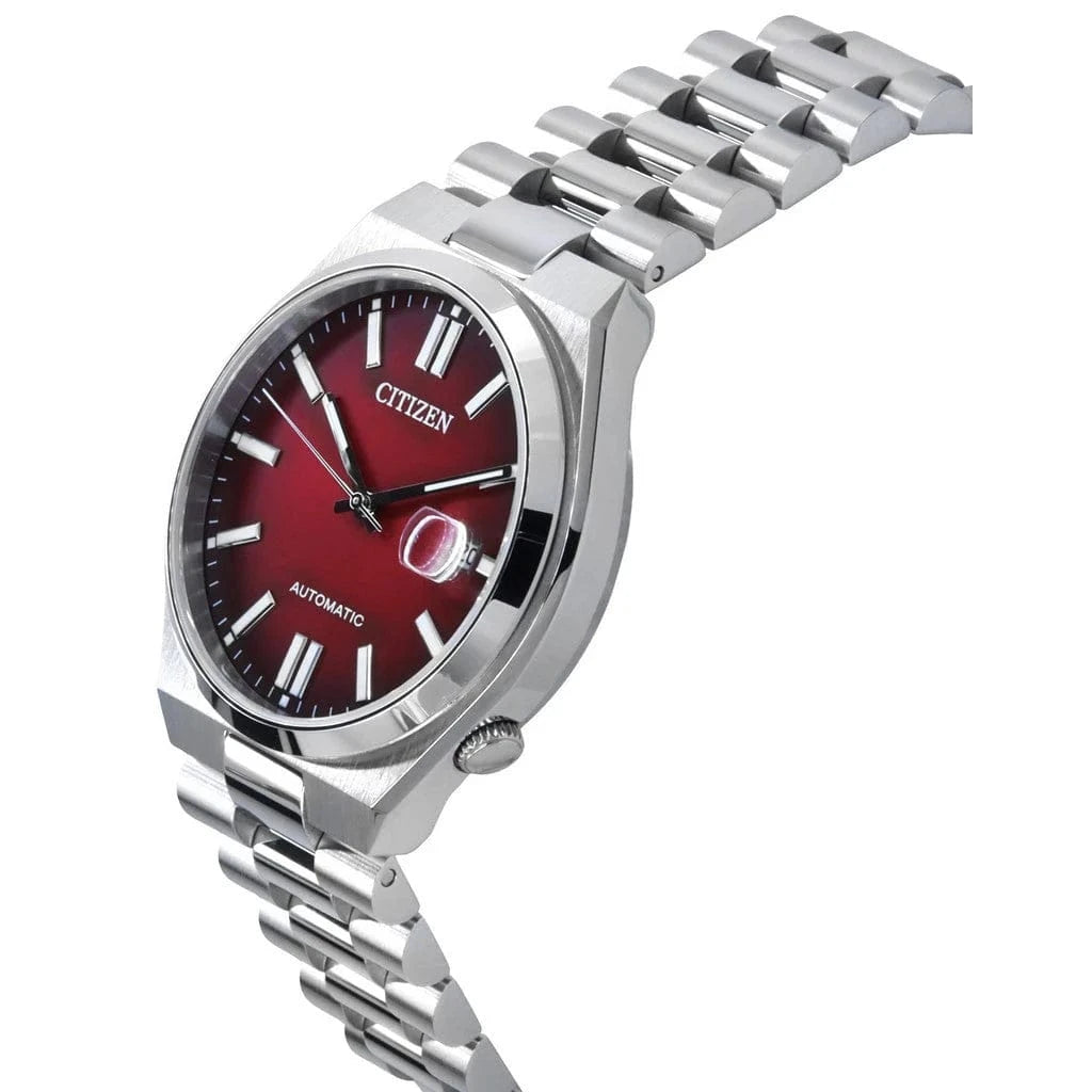 Buy Shop Citizen Tsuyosa Automatic Red Dial Silver Steel Strap Watch For Men - NJ0150-56W USA Online