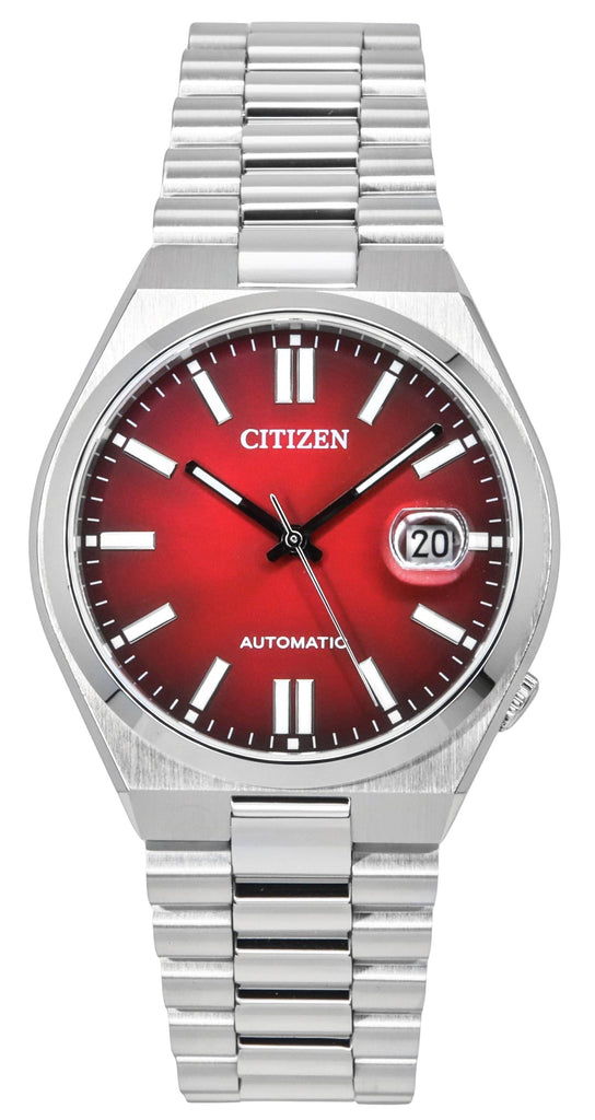 Buy Shop Citizen Tsuyosa Automatic Red Dial Silver Steel Strap Watch For Men - NJ0150-56W USA Online