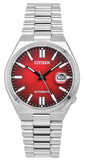 Buy Shop Citizen Tsuyosa Automatic Red Dial Silver Steel Strap Watch For Men - NJ0150-56W USA Online