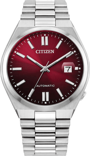 Buy Shop Citizen Tsuyosa Automatic Red Dial Silver Steel Strap Watch For Men - NJ0150-56W USA Online