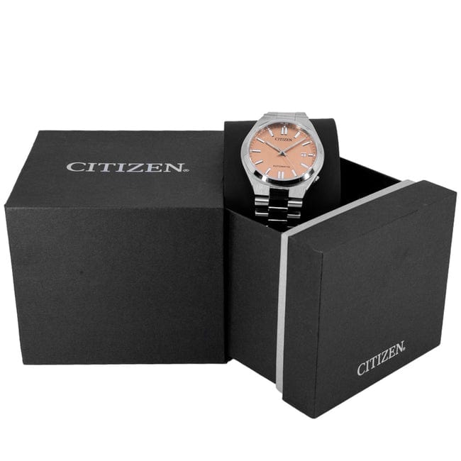 Buy Shop Citizen Tsuyosa Automatic Salmon Orange Dial Silver Steel Strap Watch For Men - NJ0159-86Z USA Online