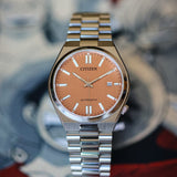Buy Shop Citizen Tsuyosa Automatic Salmon Orange Dial Silver Steel Strap Watch For Men - NJ0159-86Z USA Online