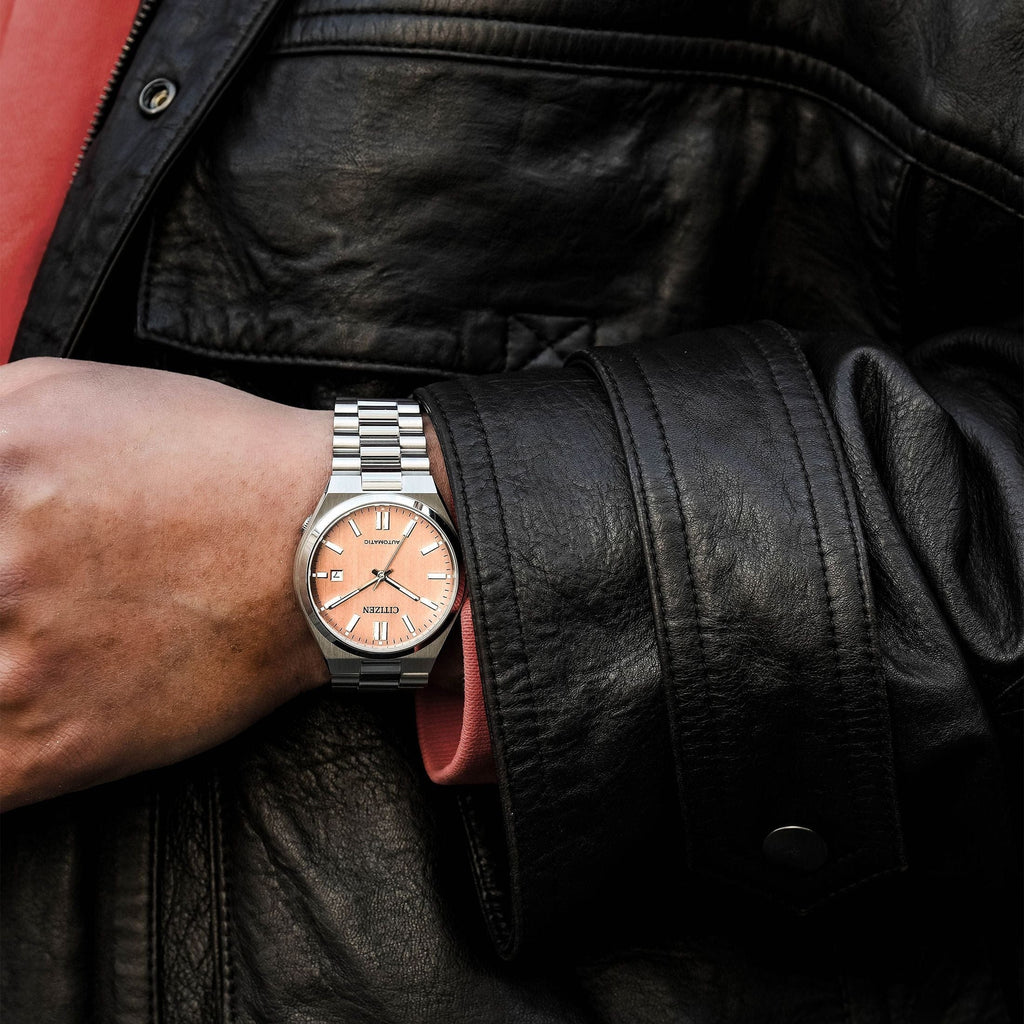 Buy Shop Citizen Tsuyosa Automatic Salmon Orange Dial Silver Steel Strap Watch For Men - NJ0159-86Z USA Online