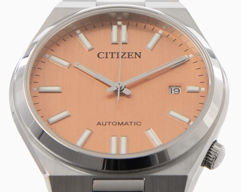 Buy Shop Citizen Tsuyosa Automatic Salmon Orange Dial Silver Steel Strap Watch For Men - NJ0159-86Z USA Online