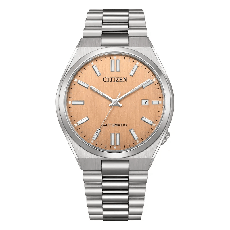 Buy Shop Citizen Tsuyosa Automatic Salmon Orange Dial Silver Steel Strap Watch For Men - NJ0159-86Z USA Online