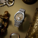 Buy Shop Citizen Tsuyosa Automatic Titanium Yellow Dial Silver Steel Strap Watch For Men - NK5010-51X USA Online