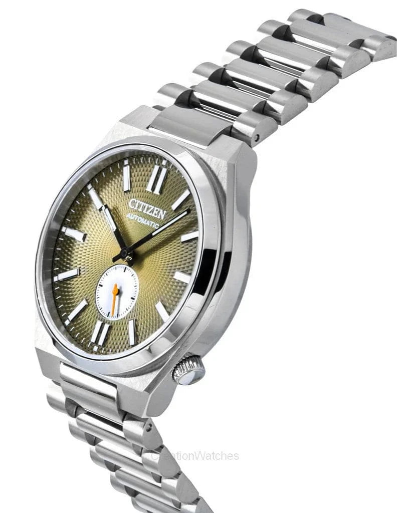 Buy Shop Citizen Tsuyosa Automatic Titanium Yellow Dial Silver Steel Strap Watch For Men - NK5010-51X USA Online