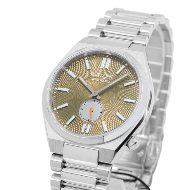 Buy Shop Citizen Tsuyosa Automatic Titanium Yellow Dial Silver Steel Strap Watch For Men - NK5010-51X USA Online