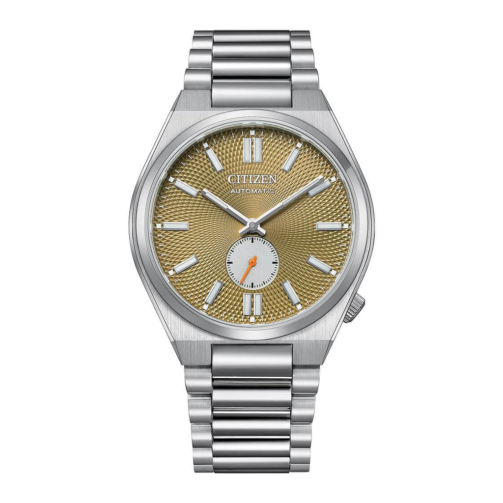 Buy Shop Citizen Tsuyosa Automatic Titanium Yellow Dial Silver Steel Strap Watch For Men - NK5010-51X USA Online