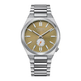 Buy Shop Citizen Tsuyosa Automatic Titanium Yellow Dial Silver Steel Strap Watch For Men - NK5010-51X USA Online