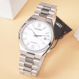 Buy Shop Citizen Tsuyosa Automatic White Dial Silver Steel Strap Watch For Men - NJ0150-81A USA Online