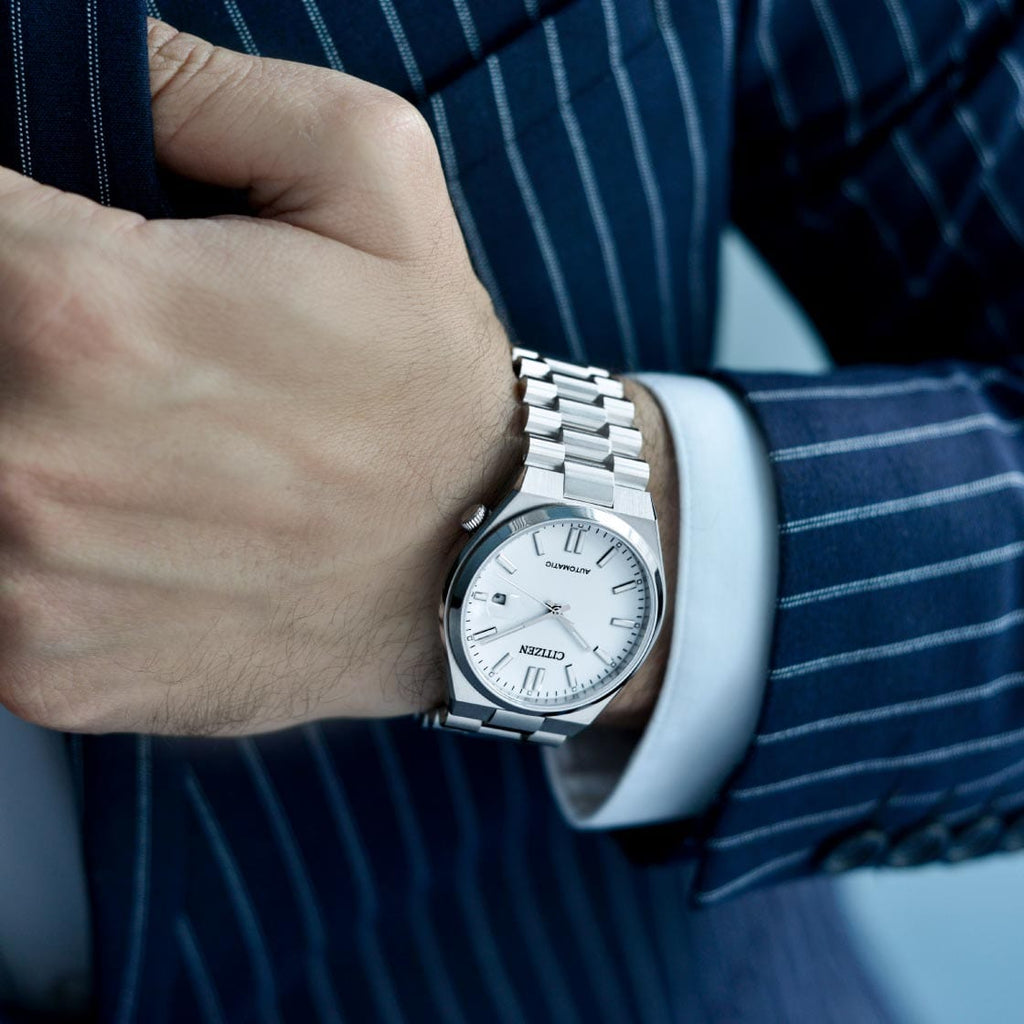 Buy Shop Citizen Tsuyosa Automatic White Dial Silver Steel Strap Watch For Men - NJ0150-81A USA Online