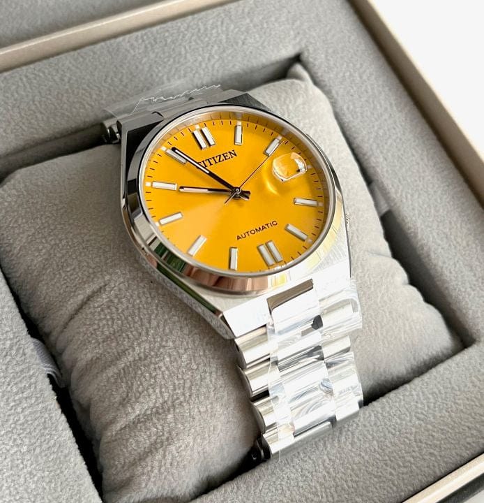 Buy Shop Citizen Tsuyosa Automatic Yellow Dial Silver Steel Strap Watch for Men - NJ0150-81Z USA Online