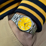 Buy Shop Citizen Tsuyosa Automatic Yellow Dial Silver Steel Strap Watch for Men - NJ0150-81Z USA Online