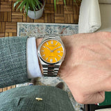 Buy Shop Citizen Tsuyosa Automatic Yellow Dial Silver Steel Strap Watch for Men - NJ0150-81Z USA Online