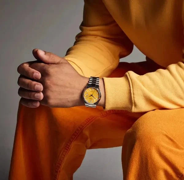 Buy Shop Citizen Tsuyosa Automatic Yellow Dial Silver Steel Strap Watch for Men - NJ0150-81Z USA Online