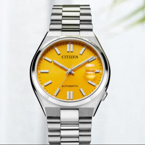 Buy Shop Citizen Tsuyosa Automatic Yellow Dial Silver Steel Strap Watch for Men - NJ0150-81Z USA Online