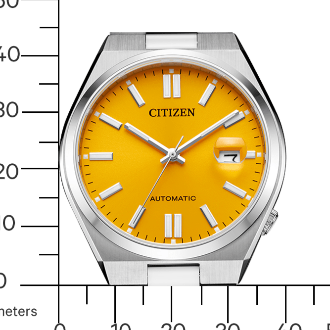 Buy Shop Citizen Tsuyosa Automatic Yellow Dial Silver Steel Strap Watch for Men - NJ0150-81Z USA Online