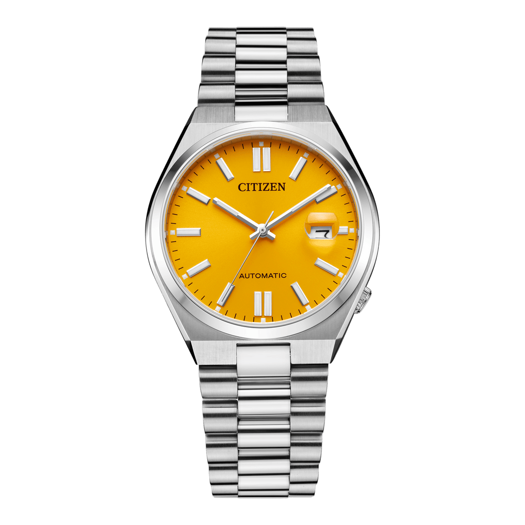 Buy Shop Citizen Tsuyosa Automatic Yellow Dial Silver Steel Strap Watch for Men - NJ0150-81Z USA Online