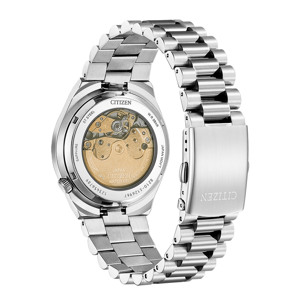 Citizen Tsuyosa Automatic Yellow Dial Silver Steel Strap Watch for Men - NJ0150-81Z