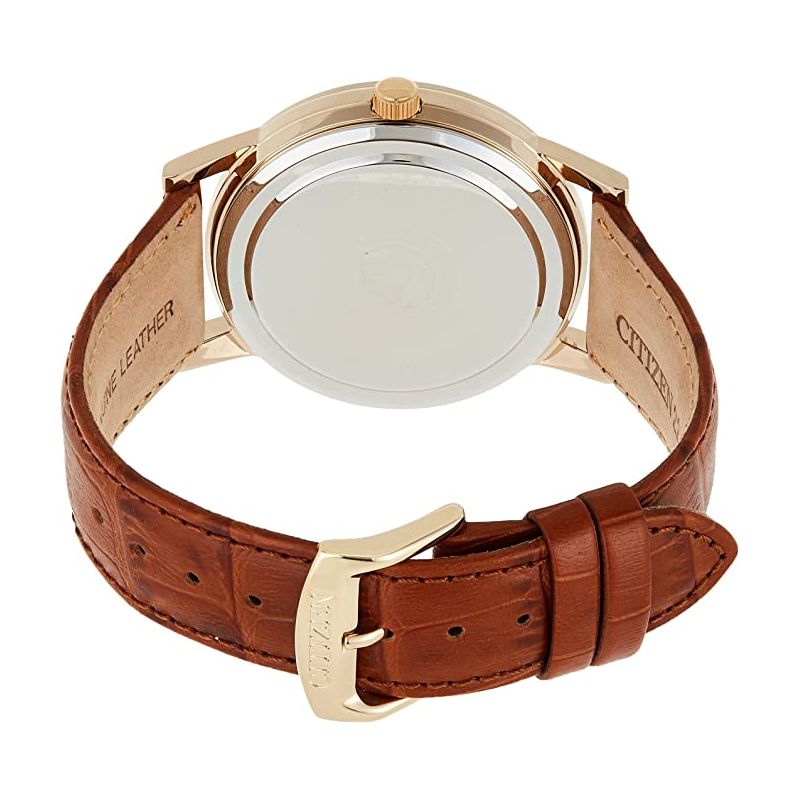 Buy Shop Citizen Eco Drive Multi Function Day & Date Black Dial Brown Leather Strap Watch For Men - AO9003-08E USA Online