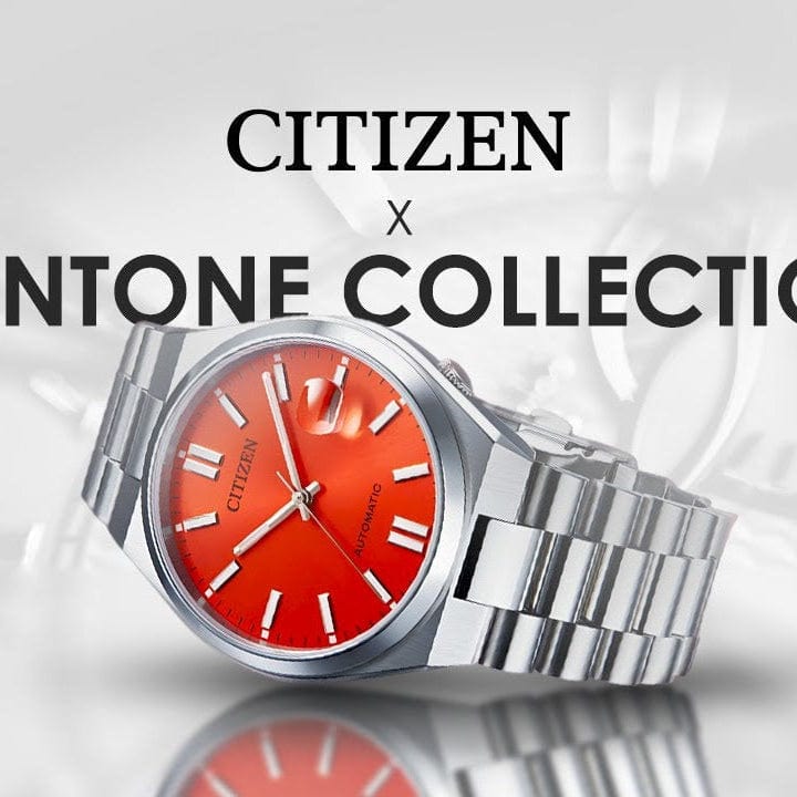 Buy Shop Citizen x Pantone Automatic Blazing Red Dial Silver Steel Strap Watch For Men - NJ0158-89W USA Online