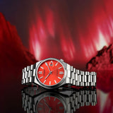 Buy Shop Citizen x Pantone Automatic Blazing Red Dial Silver Steel Strap Watch For Men - NJ0158-89W USA Online