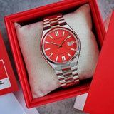 Buy Shop Citizen x Pantone Automatic Blazing Red Dial Silver Steel Strap Watch For Men - NJ0158-89W USA Online