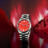 Buy Shop Citizen x Pantone Automatic Blazing Red Dial Silver Steel Strap Watch For Men - NJ0158-89W USA Online