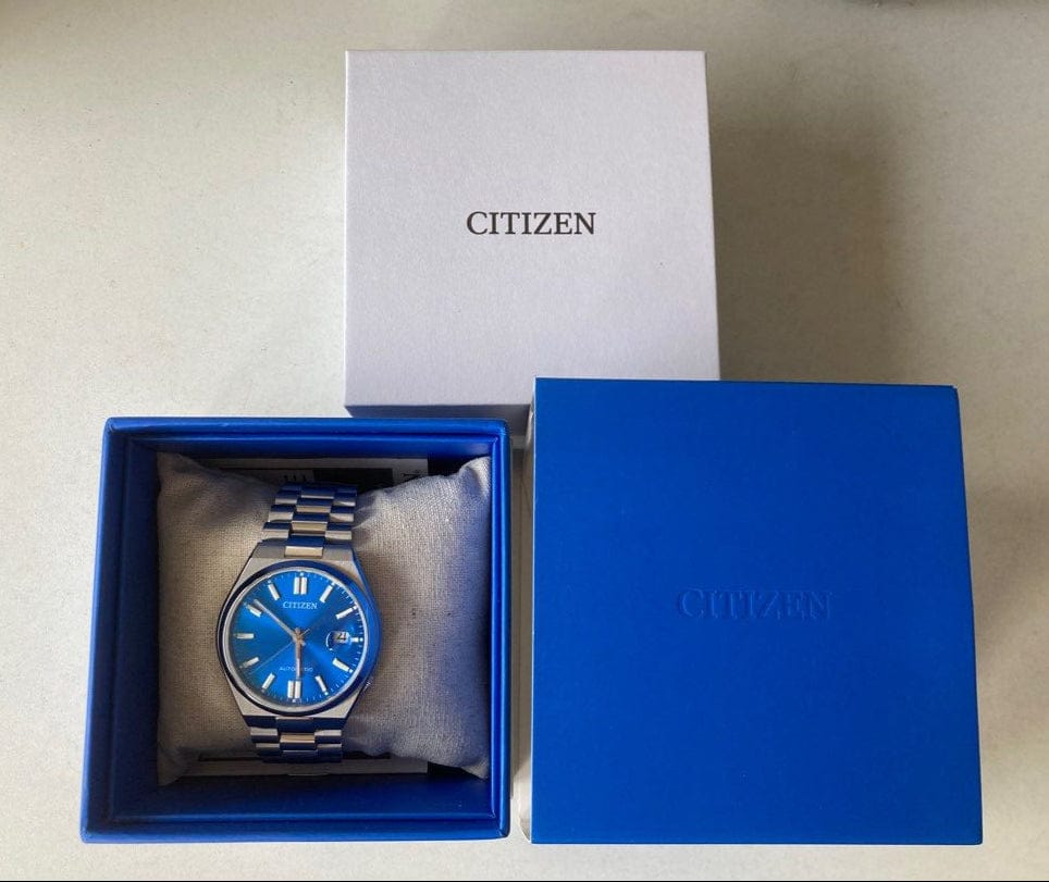 Buy Shop Citizen x Pantone Automatic Blue Dial Silver Steel Strap Watch For Men - NJ0158-89L USA Online