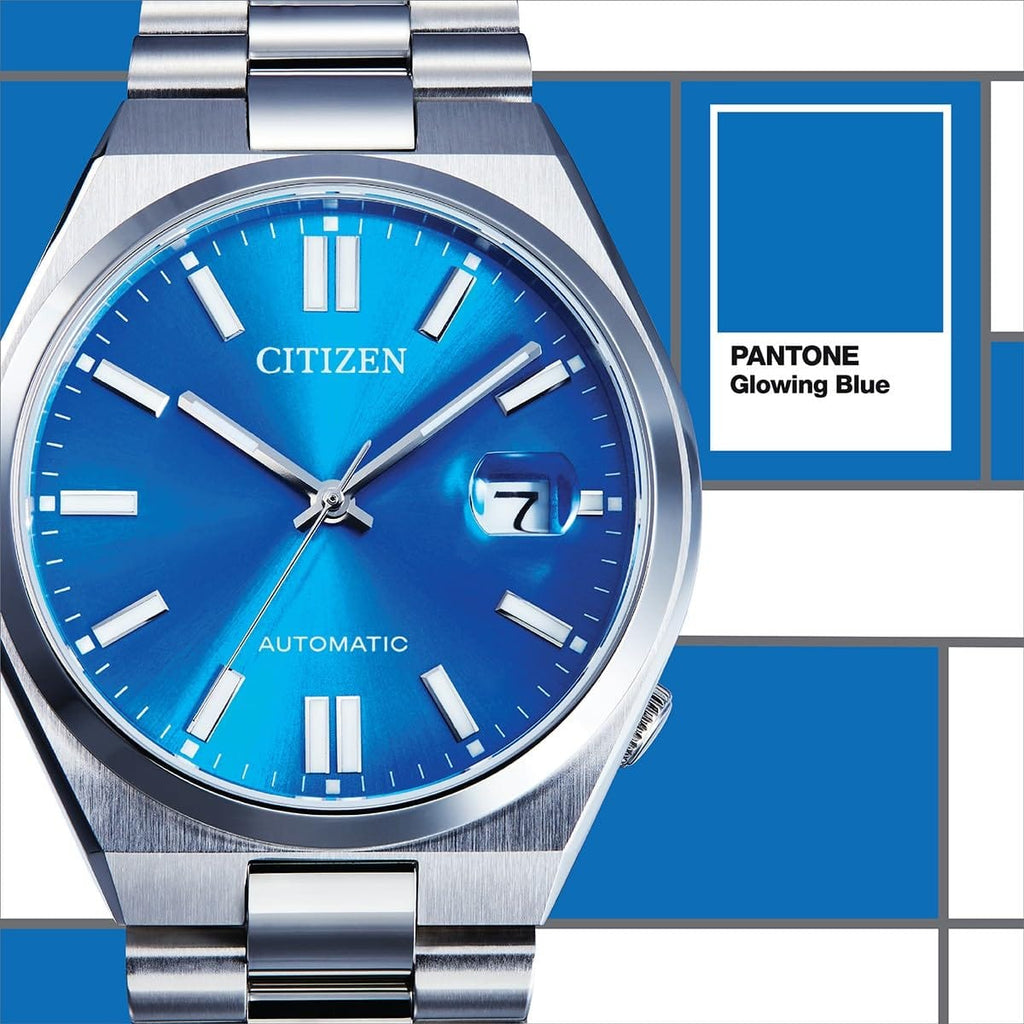 Buy Shop Citizen x Pantone Automatic Blue Dial Silver Steel Strap Watch For Men - NJ0158-89L USA Online