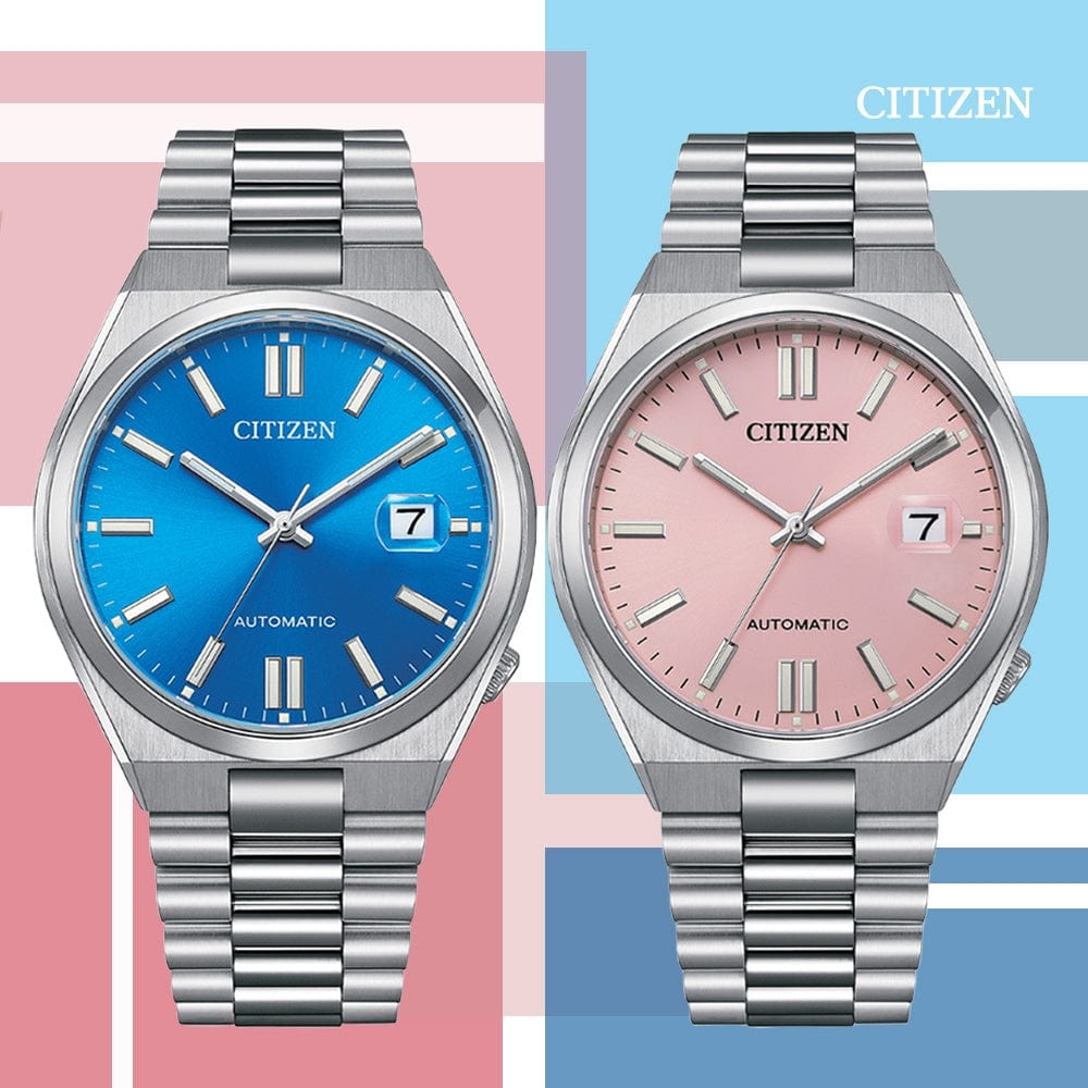 Buy Shop Citizen x Pantone Automatic Blue Dial Silver Steel Strap Watch For Men - NJ0158-89L USA Online