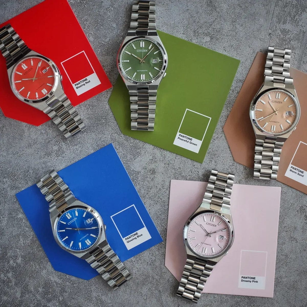 Buy Shop Citizen x Pantone Automatic Blue Dial Silver Steel Strap Watch For Men - NJ0158-89L USA Online