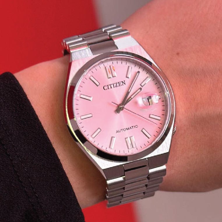 Buy Shop Citizen x Pantone Automatic Dreamy Pink Dial Silver Steel Strap Watch For Men - NJ0158-89X USA Online