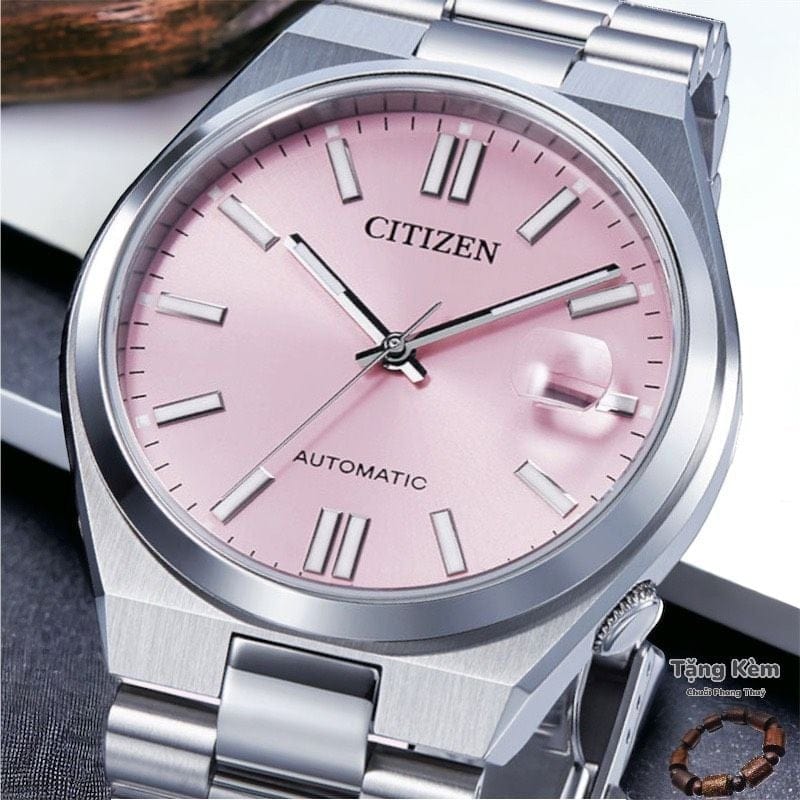 Buy Shop Citizen x Pantone Automatic Dreamy Pink Dial Silver Steel Strap Watch For Men - NJ0158-89X USA Online