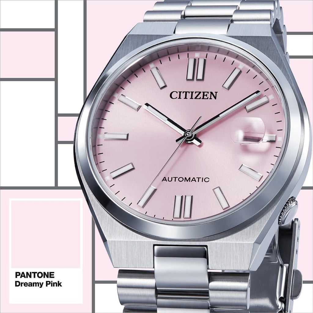 Buy Shop Citizen x Pantone Automatic Dreamy Pink Dial Silver Steel Strap Watch For Men - NJ0158-89X USA Online