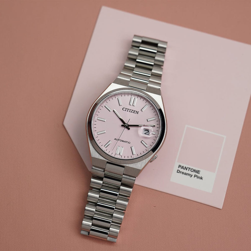 Buy Shop Citizen x Pantone Automatic Dreamy Pink Dial Silver Steel Strap Watch For Men - NJ0158-89X USA Online