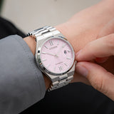 Buy Shop Citizen x Pantone Automatic Dreamy Pink Dial Silver Steel Strap Watch For Men - NJ0158-89X USA Online